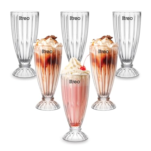 Image of Treo by Milton Linea Sundae Dessert Bowls | Wide Mouth for Easy Serving | Perfect for Sundaes, Ice Cream & Layered Desserts | Ideal for Cafes, Parties & Home | Set of 6, 355 ml Each