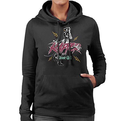 All+Every Jurassic Park Clever Girl Raptors Lightning Bolt Women's Hooded Sweatshirt Black