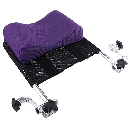 MILECN Rollstuhl Kopfstütze Nackenstütze Komfortable Sitz Zurück Kissen Kissen Verstellbare Polsterung Für Erwachsene Portable Universal Rollstuhl Zubehör, 16"-20",Lila Cover