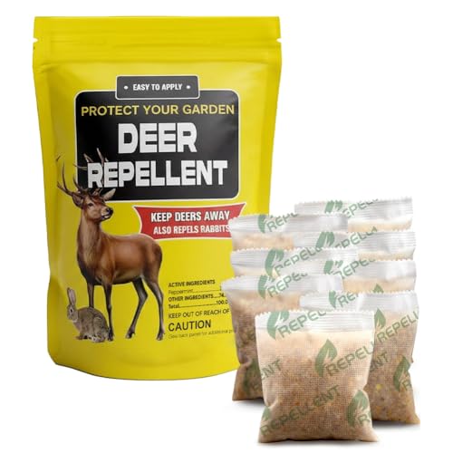 fcesiweg Deer Repellent Outdoor, Rabbit and Deer Repellent for Plants, Rabbit Repellent Outdoor,