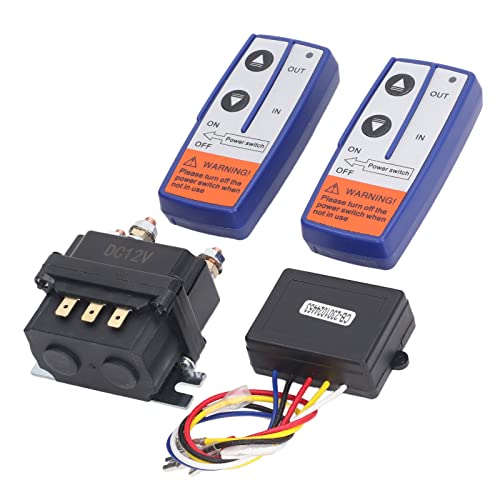 Kit Télécommande Sans Fil Pour Treuil 12V - Relais Solénoïde 250A 30W, Télécommande Et Contacteur, Pour Treuils ATV/UTV