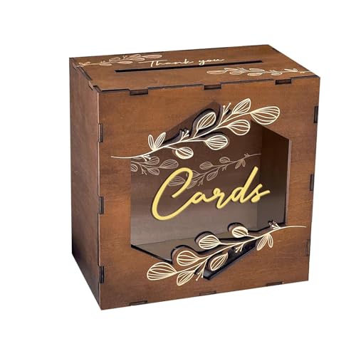 Clear Display Window: Acrylic window allows guests to see cards inside while keeping them securely stored adding decorative and functional element to wedding gift collection setup