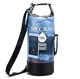 FÁCIL DE USAR Y LLEVAR: las bolsas secas son livianas y plegables, por lo que puede llevarlas fácilmente a cualquier lugar. Simplemente coloque su equipo, enrolle hacia abajo de 3 a 5 veces, conecte la hebilla para completar el sello, ¡y listo! Después de su uso, se puede plegar en un pequeño volumen para un fácil almacenamiento.