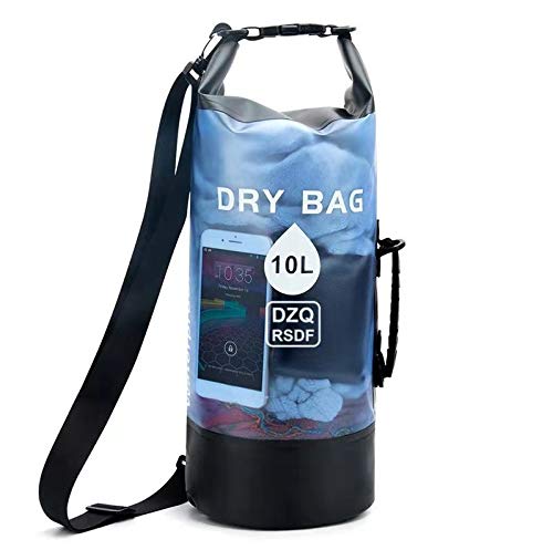 DZQ RSDF Dry Bag 10l y 20l - Bolsa estanca | como Accesorio de Camping | Barco Inflable | Kayak | Rafting | Canoa | Natación | Playa | Canotaje | Camping | Buceo Remar | Surf | Pesca (Azul,20L) Cover