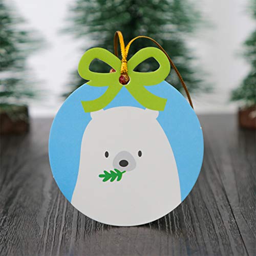 Toyvian Etiquetas de Presente de Natal Boneco de Neve Rena Urso Em Forma de Papai Noel Cartões de No