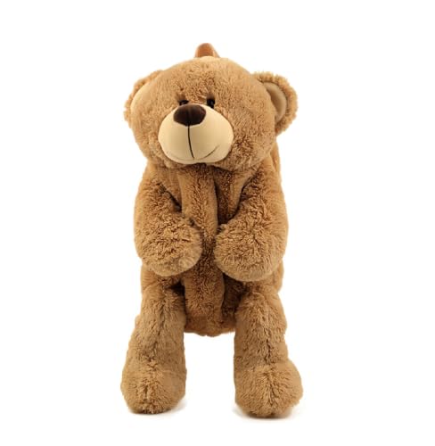 Image of Women Animal Teddy Bear Plush Backpack with Adjustable Straps (brown Bear)