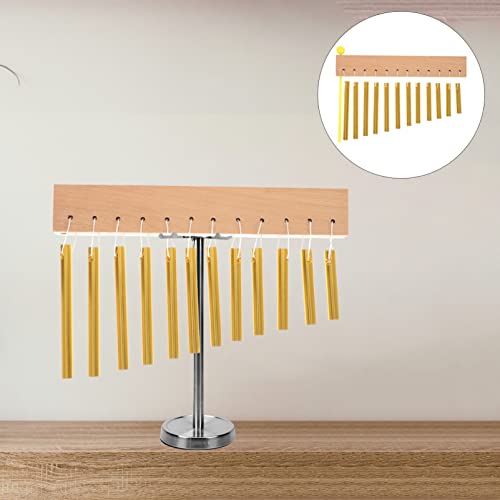 EXCEART 1 conjunto de sino de vento de percussão com bastão de doze tons, sino de vento, instrumento