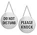 Produktbild OFFORM Edelstahl Wendeschild Do not Disturb/Please Knock Ø 130 mm Nr.6930