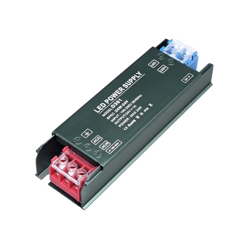 KSIBNW 24V Netzteil 24W LED Trafo Transformator 230V auf 24V Schaltnetzteil Adapter Treibe kein Flimmern Konstantspannung Niedervolttrafo für LED Lichtstreifen AC 230Volt auf DC 24Volt 1A 24W