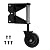 Henson Swing Gate Wheel Gate Caster for Vinyl Gates Heavy Duty Spring Loaded, 3.9-inch Dia, Black