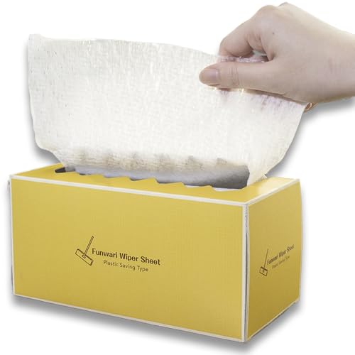 アズマ ワイパー取替シート ＴＫふんわりワイパーシート省プラ50枚ロール 30×20cm 薬剤不使用 ドライシート 特殊加工 ホコリや髪の毛を絡み取る ホワイトの商品画像（Amazon）