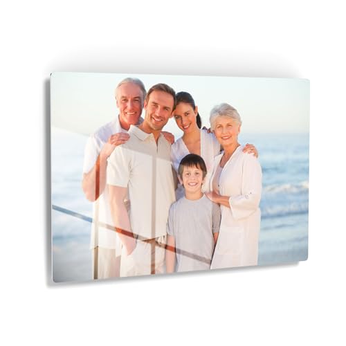 Smile Art Design Premium Custom Metal Personalized Wall Decor - HD Glossy Rigid Aluminum Panel, Put Your Photo on Metal, Ready to Hang