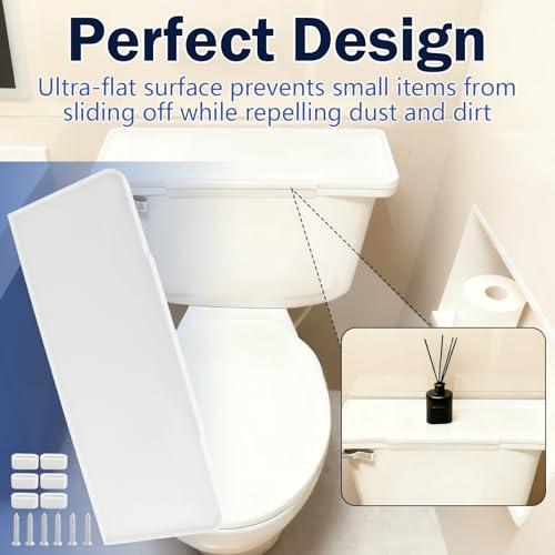 image for SHAHN 40271 Universal Toilet Tank Lid Cover Replacement, Adjustable, F