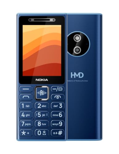 Image of Nokia 210 4G DS Keypad Mobile Phone | Video Calling & Chatting via Xpress Chat Compatible with Smartphones | Dedicated AI Button | Long Lasting Battery| Cloud Phone Apps | 1‑Year Replacement | Blue