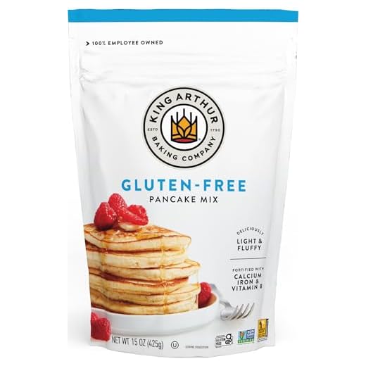 King Arthur, Gluten Free Classic Pancake Mix, Certified Gluten-Free, Non-GMO Project Verified, Certified Kosher, 15 Ounces (Pack of 6, Packaging May Vary)