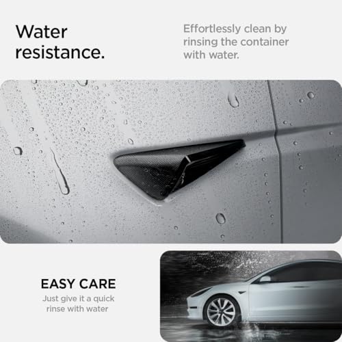 Image of Spigen Side Camera Protection Cover for Tesla Model Y Juniper & Model Y L (Standard, Premium & Performance 2026 /2025) and Model 3 Highland (Standard, Premium & Performance 2026 /25 /24) - Black