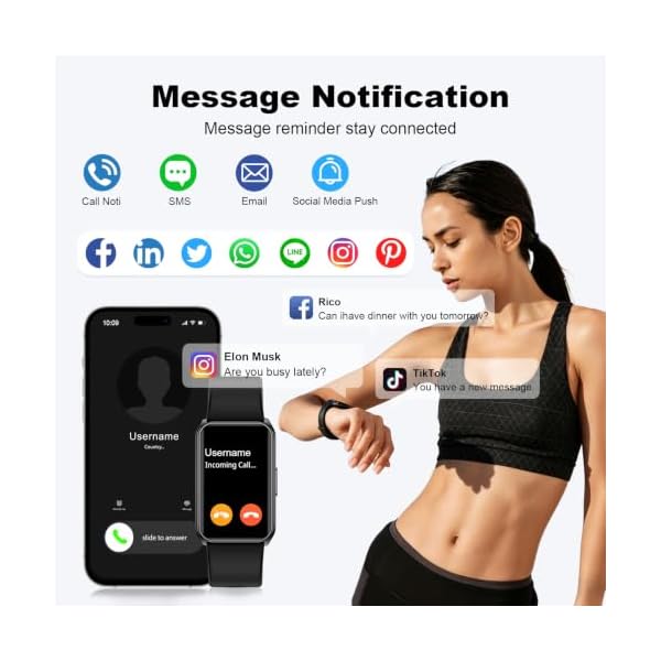 Choiknbo Fitness Tracker Watch with 24/7 Heart Rate, Blood Oxygen, Sleep Monitor, Activity Trackers with Step Counter Calorie Pedometer Watch for Women Men, IP68 Waterproof - Image 5