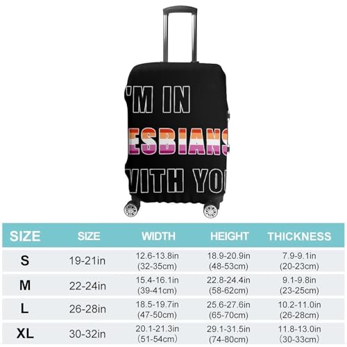 I'm In Lesbians With You Luggage Covers Washable Travel Suitcase Cover Elastic Baggage Protector2