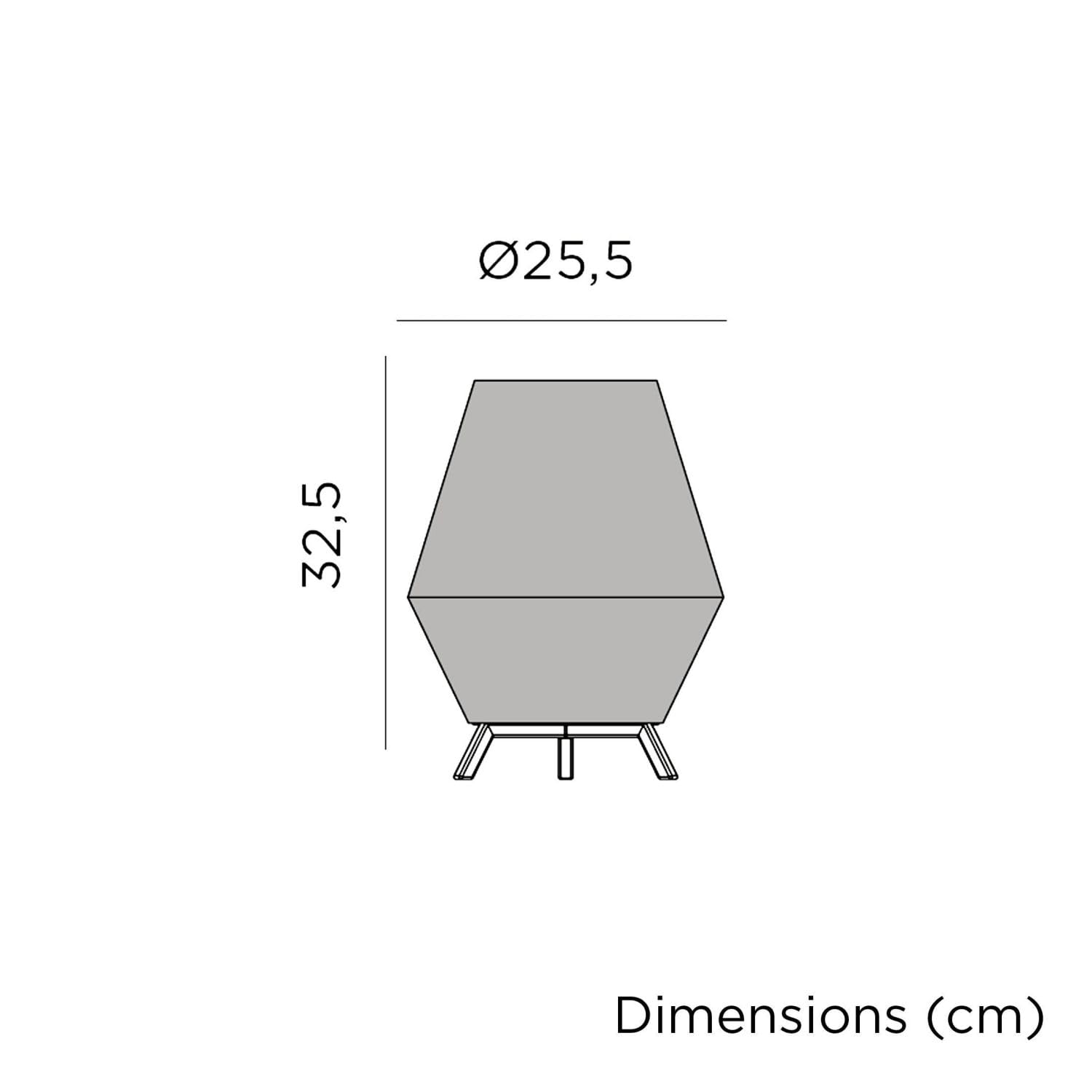 Licht-Erlebnisse Kabellose Tischlampe außen mit LED Akku Leuchtmittel 2700 K IP54 Dreibein Taupe Ø 25,5 cm H: 32,5 Außenleuchte Tischleuchte Outdoor Balkon