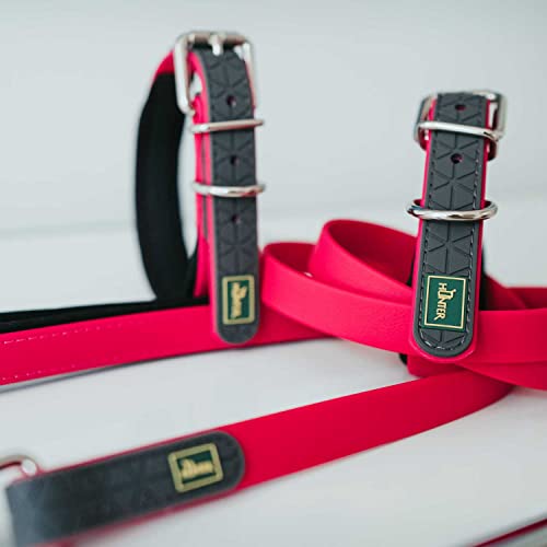 HUNTER Hundehalsband CONVENIENCE COMFORT, Farbe: himbeer, Mit Neopren-Polsterung, witterungsbeständig, pflegeleicht, ideal für Sport & Freizeit, Größe: 60