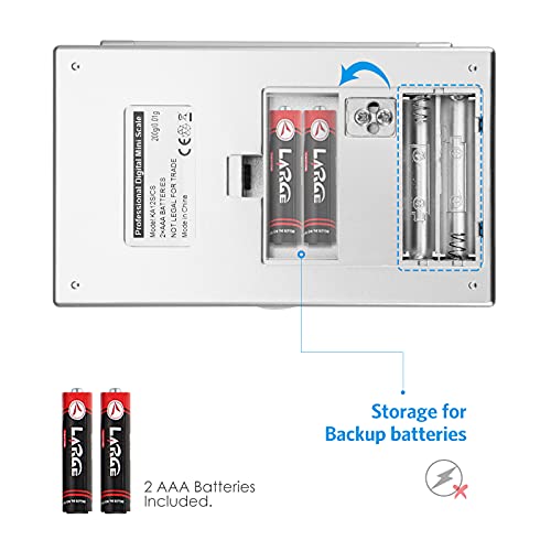 Amir Digital Pocket Scale, 200G Precision Mini Jewelry Scale, Portable Digital Scales With Lcd Backlit Display, Tare Function, 0.01G Precise, For Gold, Jewellery, Food, Coffee, Herbs (Silver) #TOP6