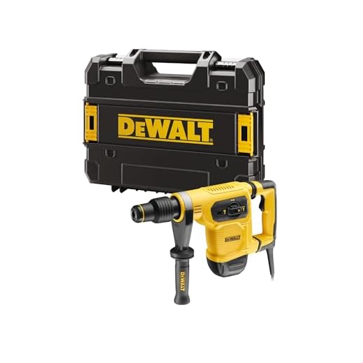 DEWALT D25481K-QS - Martillo combinado SDS-MAX, 5kg, Potencia 1050W, 6,1J, 540 rpm , Tecnología Perform & Protect, Vibración 9,4 m/s² , Perforación 40 mm en Hormigón, Incluye maletín