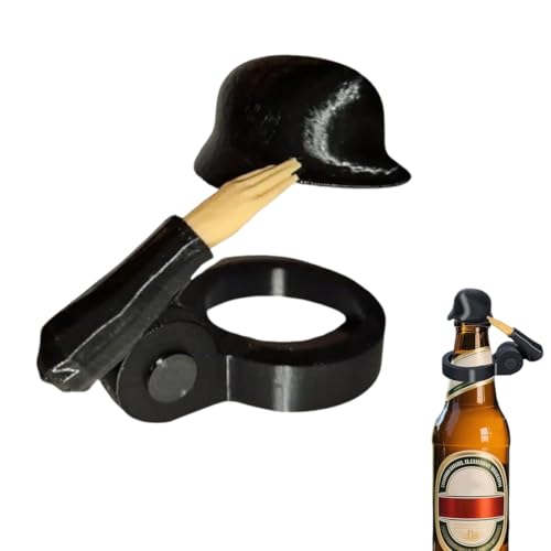 LAJUP Casco De Botella De Cerveza Soldier Salute, Reutilizable, Novedoso, Decorativo, A Prueba De Polvo, Tapas Decorativas Para Botellas De Cerveza Para Manualidades, Barbacoa, Fiesta, Bar, Vete
