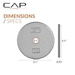 CAP Barbell Standard 1-Inch Cast Iron Weight Plates - Singles & Sets | 1.25-50 lbs | Multiple Options - Image 4
