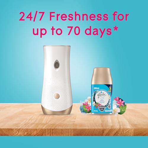 Image of Glade Automatic Spray Refill, Air Freshener for Home and Bathroom, Aqua Waves, 6.2 Oz, 3 Count