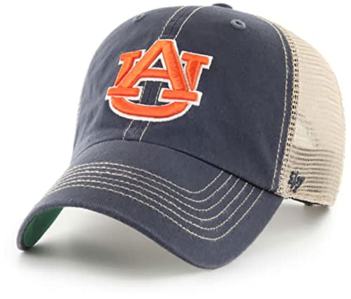 47 Auburn Tigers Hat Mens Womens Adjustable Trucker Hat Mesh Baseball Cap, Snapback, Navy Blue, One Size