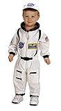 Aeromax Jr. Astronaut Suit with Embroidered Cap and NASA patches, WHITE, Size 4/6