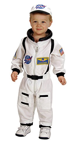 Aeromax Jr. Astronaut Suit with Embroidered Cap, White, size 4/6