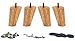 WEICHUAN Solid Rubber Wood Replacement Sofa Couch Chair Ottoman Loveseat Coffee Table Cabinet Furniture Wood Legs(Set of 4)