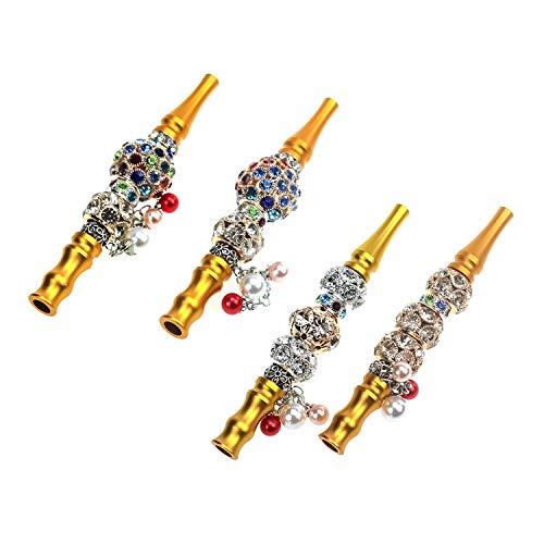Ktong Shisha Diamond Shisha Zubehör, Metall Strass Düse Zigarettenhalter Schlauch Schnittstelle Tool Luxuriöse… – Bild 4