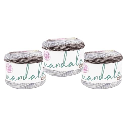 Image of Lion Brand Yarn, Mandala Ombre Variegated Yarn for Crocheting, Knitting, and Crafts, Transform, 3 Pack, Soft, Acrylic Fiber for Cozy Blankets, Worsted Weight Sweaters and Colorful Shawls