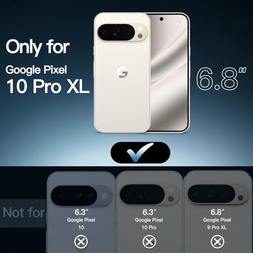 Image of JETech Cover Case for Google Pixel 10 Pro XL 2025, Non-Yellowing Shockproof Bumper Protective Phone Cover, Anti-Scratch Hard PC Back (Clear)