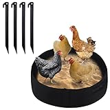 WBCBEC 1個 チキンダスト バスタブ ダストバス ニワトリ アヒル ウズラ チキンコープ クリーナー コンテナ 農場 芝生 庭用