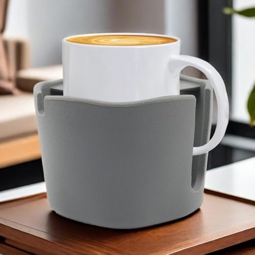 Suction Cup Holder - Ultra-Strong Desk Cup Holder, Non-Slip RV Drink Holder for Car/Office/Home, Organize Mugs & Water Bottles (Perfect for Drivers, Travelers, Office Workers) (Gray)