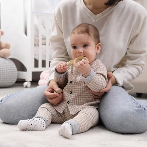 Eascrozn 3 Pack Teething Toys for Babies 0-6 Months BPA Free, Baby Toys 6-12 Months Teething Relief Easy to Hold, Silicone Teethers Chew Toys for Infant Baby Essentials - Thumbnail 2