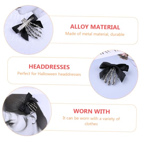 Barrettes Cheveux Halloween design original pinces griffes noires - 3
