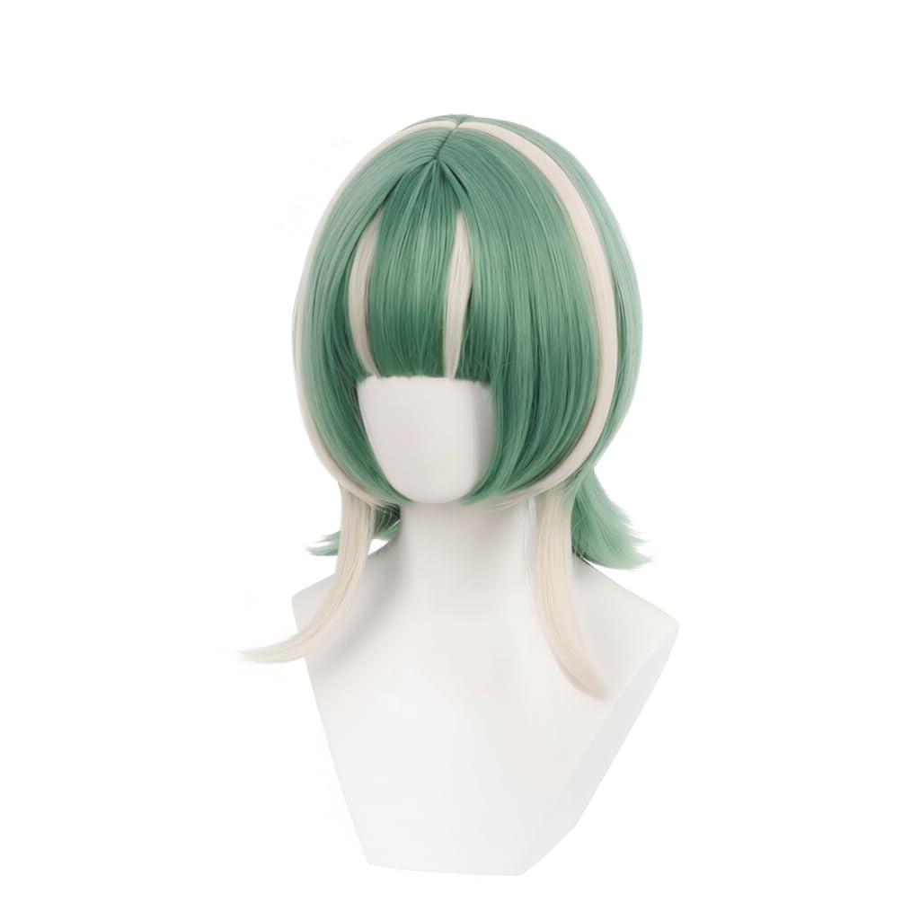 Green Wig for akuta Guita Hebby Cosplay Long Anime Wig Synthetic Heat Resistant Costume Accessories for Festival & Party, with Wig Cap