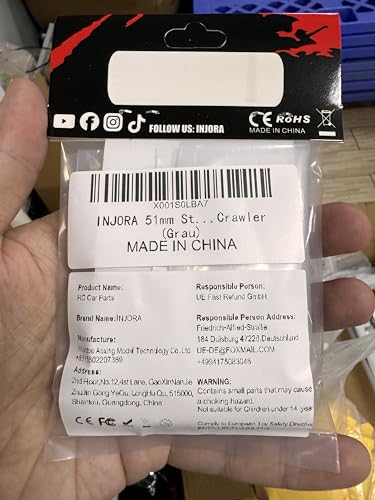 INJORA 51mm Shocks - Long Travel Threaded Double Barrel Damper for Axial AX24/SCX24 RC Crawler (Grey) - 4 Pack - Image 9 thumbnail