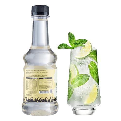 Image of Zone Mojito Flavoured Syrup | Refreshing Mint & Lime Syrup & Mixer for Cocktails, Mocktails, Mojitos, Sodas, Smoothies, Lemonades & Summer Drinks | Non Alcoholic Mix, Perfect for Cafe Restaurant | Premium Bar Syrup 300ml