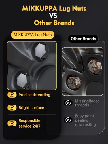 Image of MIKKUPPA M14x1.5 OEM Lug Nuts, Replacement for Chevy Equinox Malibu Impala, Dodge Charger Challenger Durango, Chrysler 300 Factory Wheel, Chrome 4PCS One-Piece 1.5 inch Tall Short Tire Nuts 611-330