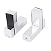 Aexit Chrome Finish Fall Protection F Style Adjustable Glass Clamp Clip Silver Safety Clips Tone 2pcs