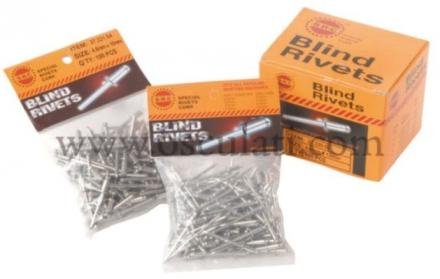Rivet INOX tête normale Osculati 4,8x13mm en blister de 100 pièces pour assemblage
