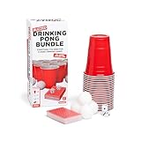 Buzzed Drinking Pong Bundle Kit β Bachelor Party Essentials for Drinking Games, Summer Party Activity for Adults, Outdoor & Poolside Fun, Includes Dice, Pong Balls, Cups & Cards for 10+ Ways to Play