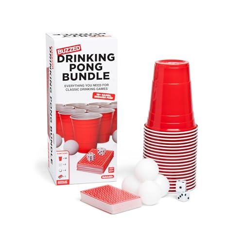 Buzzed Party Pong Bundle Drinking Kit for Adults
