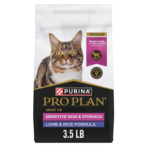 Purina Pro Plan Sensitive Skin and Stomach Dry Cat Food Lamb and Rice Formula - 3.5 lb.