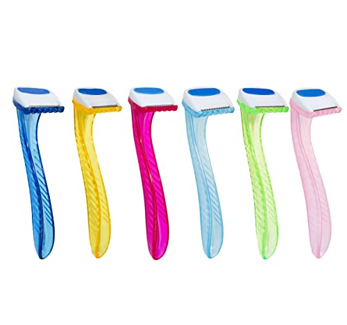 6pcs Bikini Razors Disposable Beauty Line Razors Shaver Pubic Hair Removal Body Hair Trimmer Women/Men (colors)
